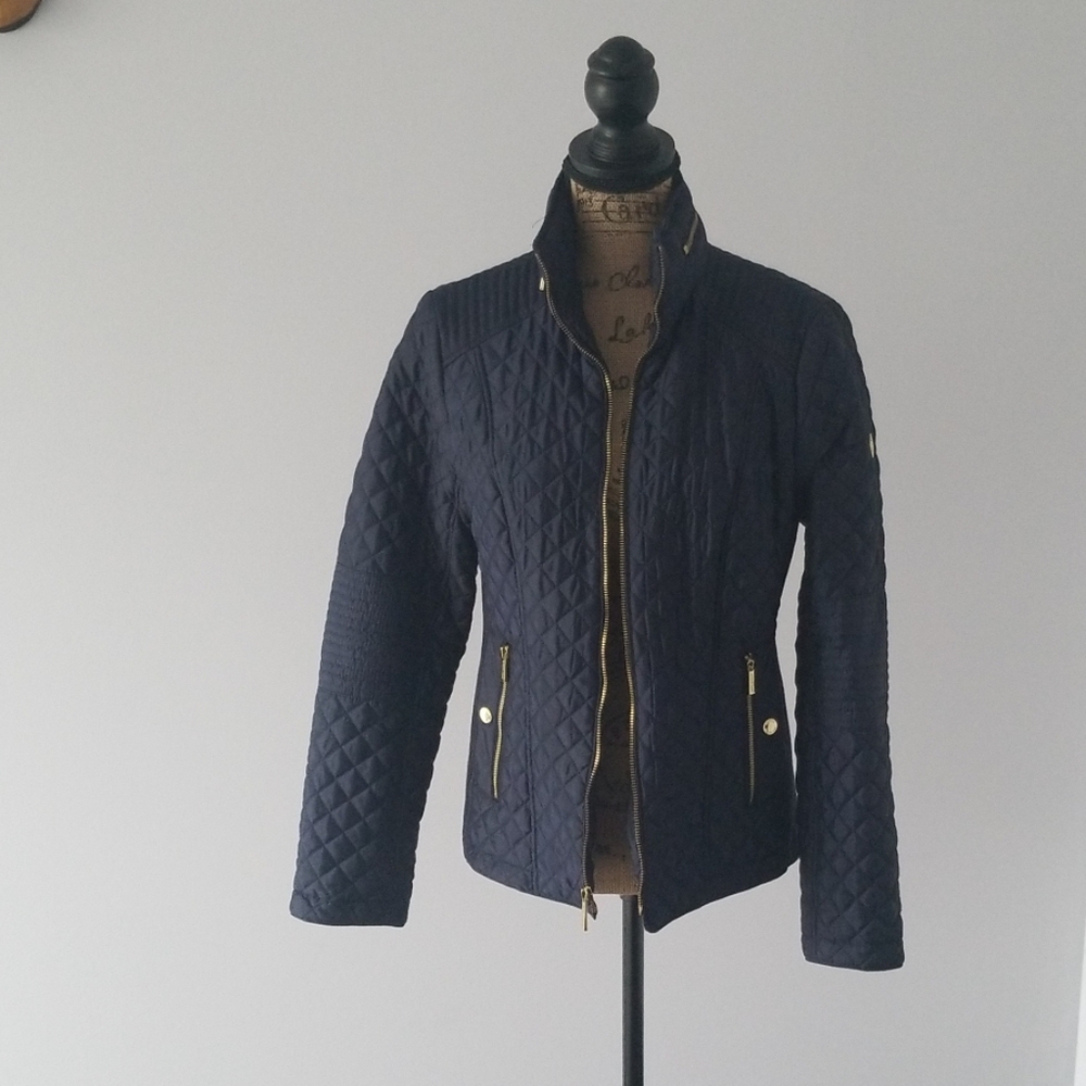 Navy Michael Kors Quilted Jacket
